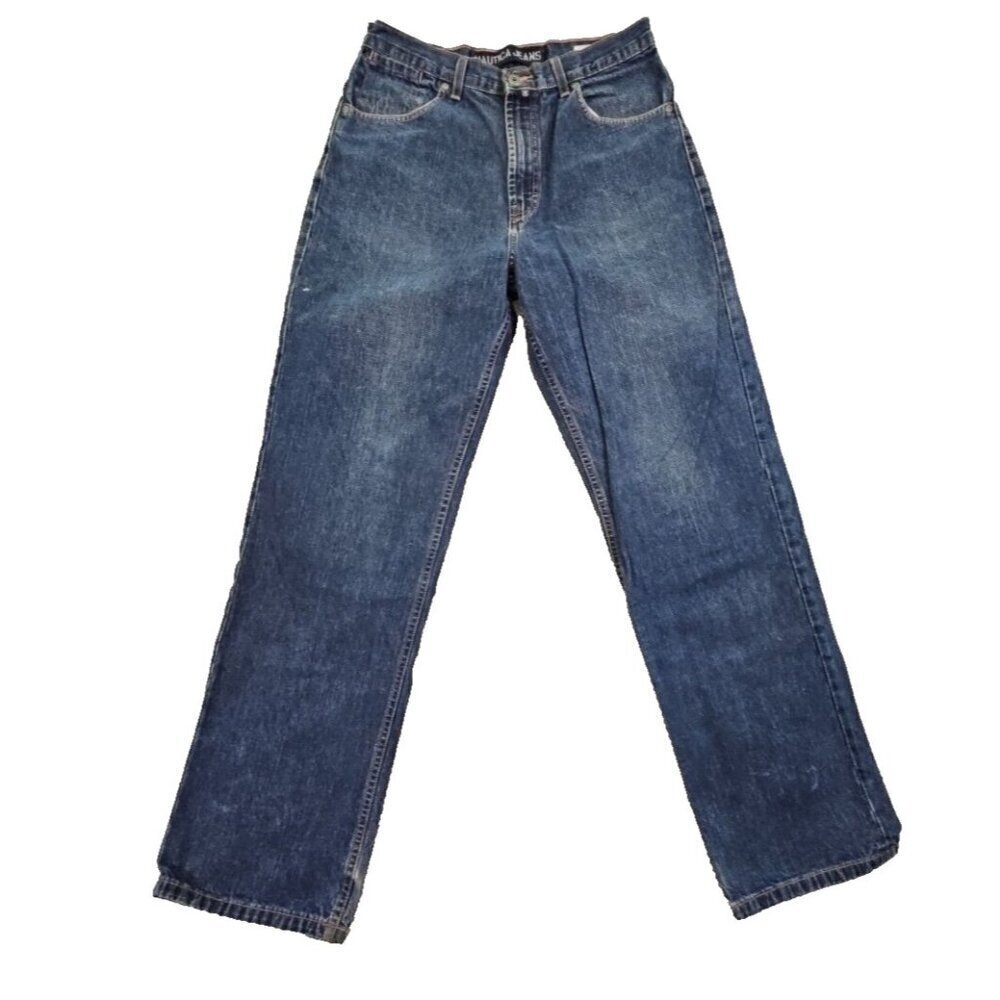 Vintage Y2K Nautica Dark Wash Straight Fit Jeans Casual Skater 34 X 34 Denimcore